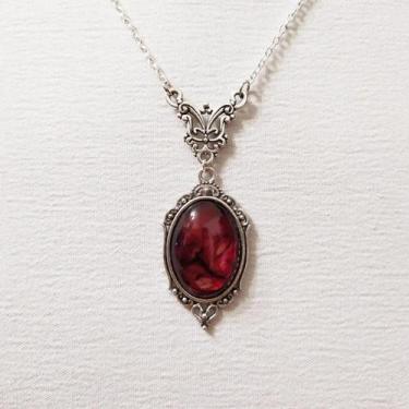 Imagem de Colar De Borboleta De Quartzo Vermelho Sangue Para Mulheres, Joias Vin