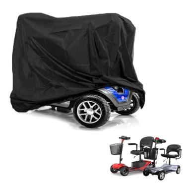 Imagem de VVHOOY Capa de armazenamento de scooter para mobilidade à prova d'água, resistente, poliéster, para uso externo, scooter para viagem, capa de cadeira de rodas elétrica, leve, com bolsa de armazenamento, protetor para todos os climas, 170 x 61 x 116 cm