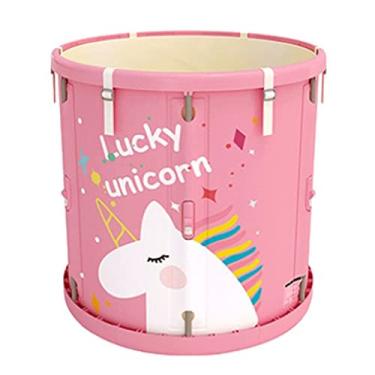 Imagem de ZUOZUIYQ Banheira portátil para adultos, banheira dupla dobrável, banheira de pé livre para adultos, ideal para banho quente, banho de gelo, rosa 81 cm x 71 cm