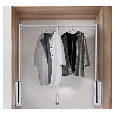 Imagem de Gaveta de guarda-roupa para guarda-roupa, gaveta de guarda-roupa ajustável, altura elevável, cabide para a maioria dos guarda-roupas (tamanho: 83 ~ 115 cm) ()