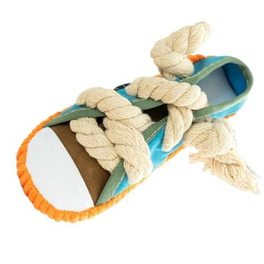 Imagem de Brinquedo De Corda Para Cães | Mordedor Interativo | Brinquedo de Mastigar em Formato de Sapatilha com Guizo - Para Massagem Gengival, Cachorros, Exterior e Recompensa de Treino