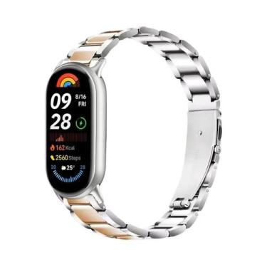 Imagem de Pulseira De Metal Em Aço Inoxidável Para Xiaomi Mi Band 10 9 8 Smartwa