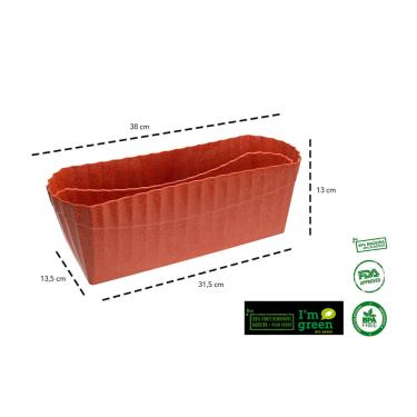 Imagem de Vaso Floreira Terracota Marrom Coral Cachepot Plissado 1un