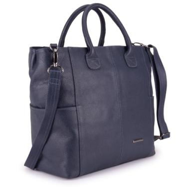 Imagem de Bolsa Pasta Executiva Notebook Feminina Couro Sifra (AZUL)