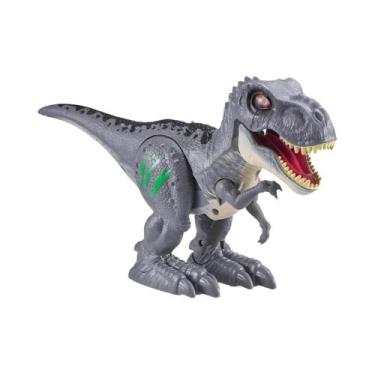 Imagem de Brinquedo Robótico T-Rex Cinza Robo Alive Dinossauro Atacante Alimenta