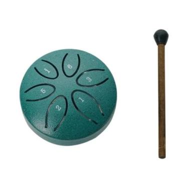 Imagem de Tambor De Língua De Aço De 3 Polegadas Com 6 Tons, Mini Tambor De Perc