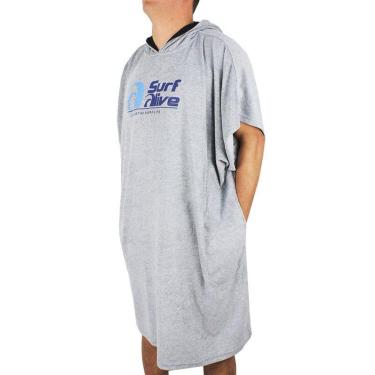 Imagem de Toalha Poncho Surf Alive Cinza-Unissex