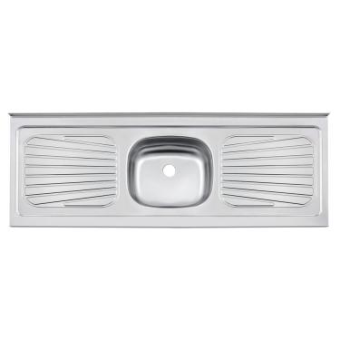 Imagem de Pia De Apoio Tramontina New Raggi 40 Em Aço Inox 150X52 Cm