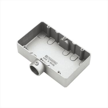 Imagem de Condulete Tipo ET 3/4 Triplo Tramontina sem Rosca e com Pintura Eletrostática a Pó