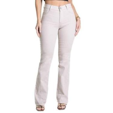 Imagem de Calça Sarja Sawary Boot Cut - 281699 - Areia 46-Feminino