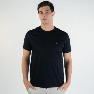 Imagem de Camiseta Aramis Preto Friso Gola Chumbo-Masculino