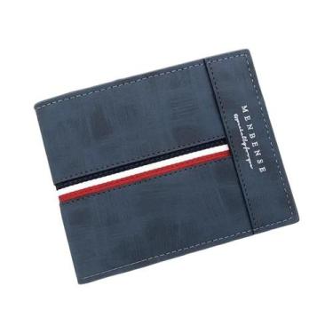 Imagem de Carteira Masculina Slim Curta De Alta Qualidade Em Couro PU Com Porta-