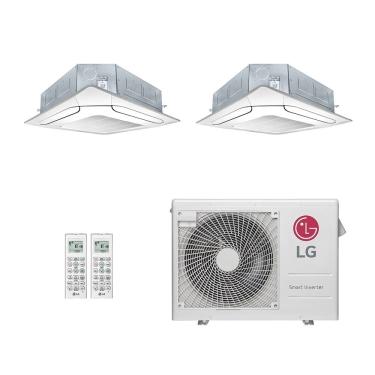 Imagem de Ar-Condicionado Multi Split Inverter LG 24.000 (2x Evap Cassete 4 Vias 12.000) Quente/Frio 220V								