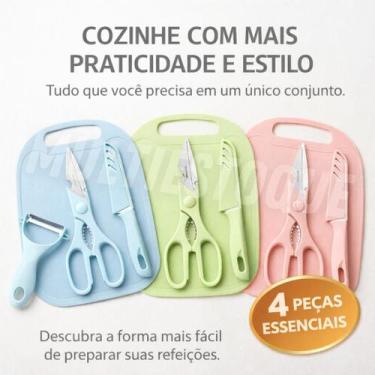 Imagem de Conjunto 4 Peças de Utensílios de Cozinha - Rosa - TOP RIO