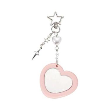 Imagem de Chaveiro Polido Com Pingente Espelhado De Liga De Zinco, Charmoso Para