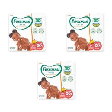 Imagem de Fralda Personal Premium Mega 3 Pacotes Tamanho XG com 24 Unidades Cada