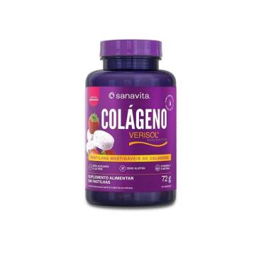 Imagem de Colágeno Verisol Mastigável - 45 Pastilhas Morango - Sanavita-Masculino