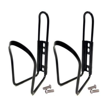 Imagem de Kit 2x Suporte caramanhola alumínio porta garrafa bicicleta Cor:PretoT