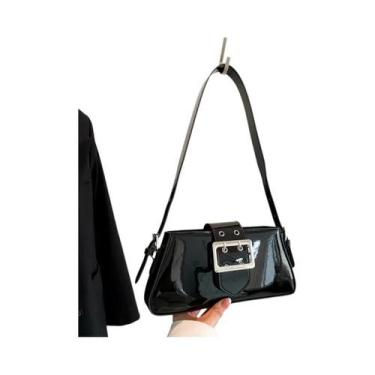 Imagem de Bolsa De Ombro Feminina Rosa Prateada Em Couro PU 2023 Primavera Y2K B