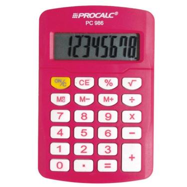 Imagem de Calculadora Pessoal Procalc Pc986-P 8 Dígitos Pink