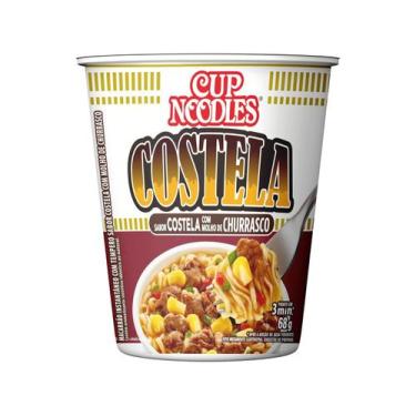 Imagem de Macarrão Instantâneo Cup Noodles Sabor Costela com Molho de Churrasco 