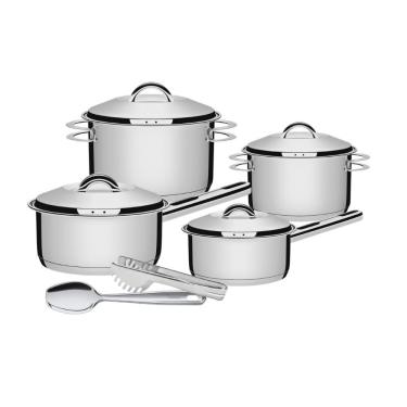 Imagem de Jogo De Panelas Aço Inox Solar 4 Peças Colher E Pegador Tramontina