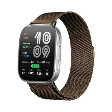 Imagem de Pulseira De Malha Metálica Magnética De 22mm Para Smartwatch Amazfit B