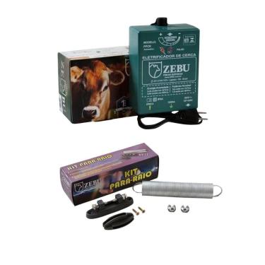 Imagem de Eletrificador Cerca Elétrica Pequenas Propriedades 4.500m PPCR Bivolt + Kit Para-raios - Zebu