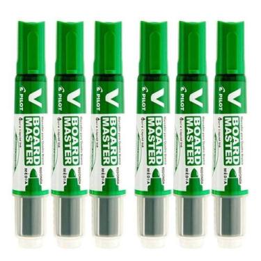 Imagem de Pincel Para Quadro Branco Recarregável Board Master Verde 6 Unidades -