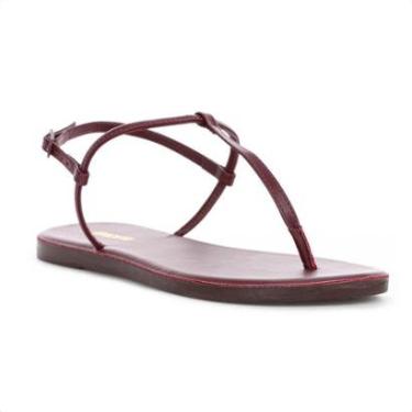 Imagem de Sandália Rasteira Anacapri Slim Monocolor Marsala - Feminino-Feminino