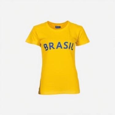 Imagem de Camiseta Brasil Feminina Manga Curta em Algodão Estilo e Conforto Jogos 2026 do P ao G1-Feminino
