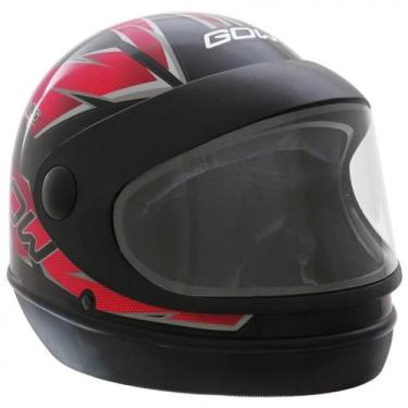 Imagem de Capacete de Moto Interlagos 60 239069 - Gow, Preto com Vermelho