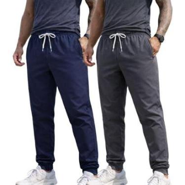 Imagem de Kit 2 Calças Masculina Dry Esportiva Treino Academia Com Bolsos-Masculino