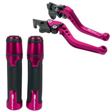 Imagem de Kit Manete Manopla Honda Sahara 300 2024 Gravado A Laser - Special Lin