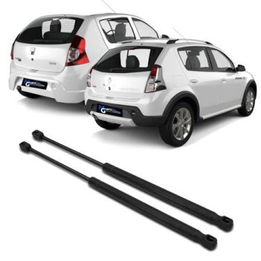 Imagem de Kit Par Pistão Amortecedor Tampa Traseira Porta Malas Sandero Stepway 