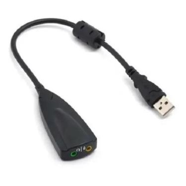 Imagem de Adaptador Placa Som Usb 7.1 Áudio Notebook Pc Windows - KNUP