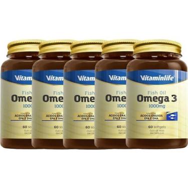 Imagem de Kit 5X Omega 3 1000mg - 60 Cápsulas - VitaminLife