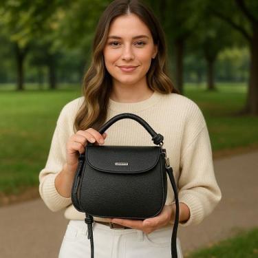 Imagem de Bolsa Feminina Batom Documento Maquiagem Transversal Mão Mochila Celul