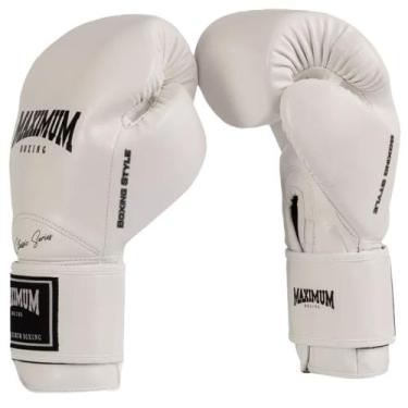 Imagem de Luva De Boxe Muay Thai Kickboxing New Classic White Maximum, 14oz