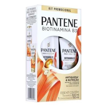 Imagem de Kit Pantene Biotinamina B3 Antiqueda &amp Nutrição Shampoo 300ml + Con