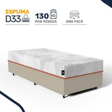 Imagem de Cama Box com Colchão de Espuma D33 Enrolado Sonno Full - Umaflex Solteiro 88cm