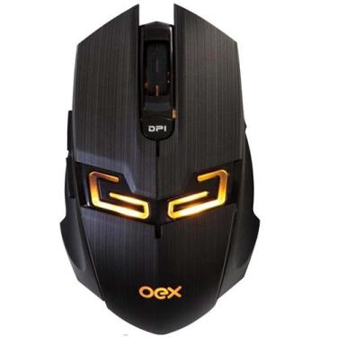Imagem de Mouse Gamer Led Laranja Killer 6 Botões Macro 4000 Dpi Oex
