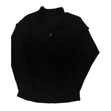 Imagem de Blusa térmica em fleece com zíper de gola unisex adulto - Genérica, M,