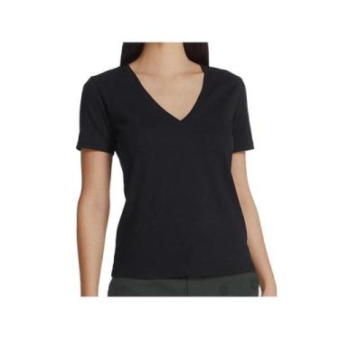 Imagem de Blusa Hering Feminina Meia Manga 02tq Preto, G, Preto