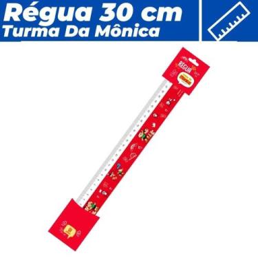Imagem de Régua Escolar Mônica 30cm Plástico Infantil turma da Mônica - Lyke