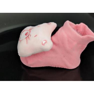 Imagem de Meia pantufa bebê ursinhos carinhosos - Kadu modas , Rosa