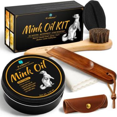 Imagem de Kit de Limpeza de Couro Feilove com Óleo de Visom 100 ml Impermeabiliz