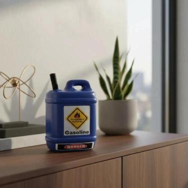 Imagem de Cofre Galão De Gasolina Em Ceramica Decoracao Azul - Hp Decor