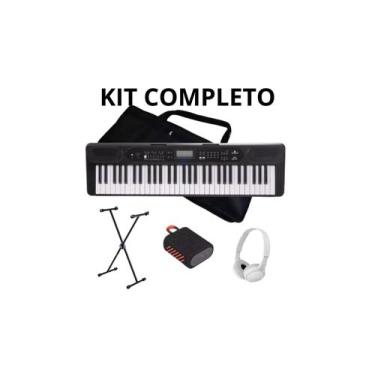 Imagem de Kit Teclado Musical Harmonics Ha500 61 Teclas SENSITIVAS