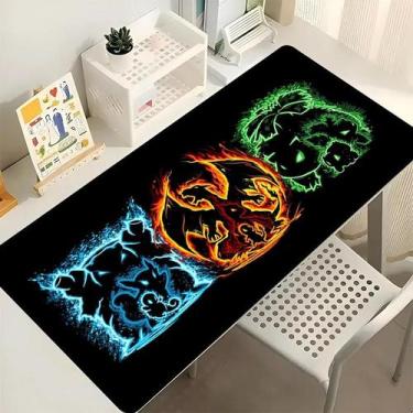 Imagem de Mouse Pad Gamer Kawaii Cartoon P-Pokemon, Tapete De Mesa Para Teclado,